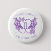 Alzheimers Awareness Lila Butterfells Button2 Button (Vorderseite)