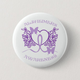 Alzheimers Awareness Lila Butterfells Button2 Button