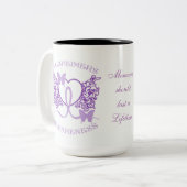 Alzheimers Awareness Lila Butterfells Tasse (Vorderseite Links)