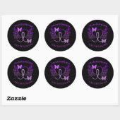 Alzheimers Awareness Lila Butterfly Stickers 2 (Blatt)