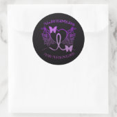 Alzheimers Awareness Lila Butterfly Stickers 2 (Tasche)