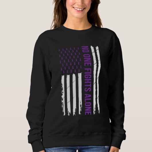Alzheimer's Awareness Lila Ribbon Dementia Mama D Sweatshirt (Vorderseite)