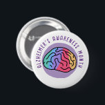 Alzheimer's Awareness Month Button<br><div class="desc">Brain Awareness Month im Juni und Alzheimer's Awareness Month im November. Dieser Knopf ist ideal,  um Patienten zu unterstützen.</div>