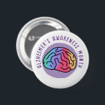 Alzheimer's Awareness Month Button<br><div class="desc">Brain Awareness Month im Juni und Alzheimer's Awareness Month im November. Dieser Knopf ist ideal,  um Patienten zu unterstützen.</div>