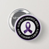 ALZHEIMER'S AWARENESS MONTH BUTTON (Vorne & Hinten)