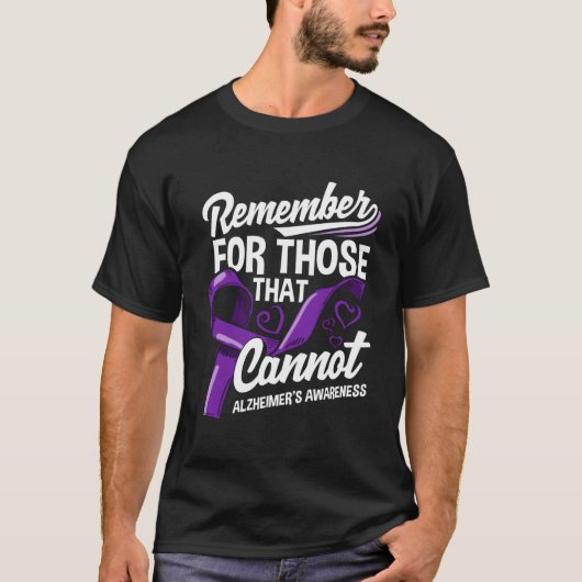 Alzheimers Awareness Purple Ribbon Supporter Alzhe T-Shirt (Vorderseite)