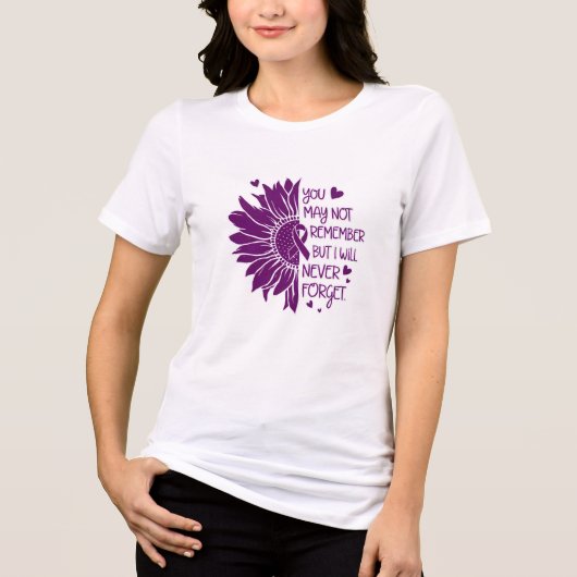 Alzheimer's Awareness Ribbon Alzheimer Day Tri-Blend Shirt (Vorderseite)
