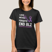 Alzheimer's Awareness Ribbon Purple Butterflies T-Shirt (Vorderseite)