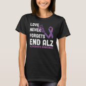 Alzheimer's Awareness Ribbon Purple Butterflies T-Shirt (Vorderseite)