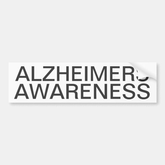 Alzheimers Bewusstsein Autoaufkleber (Vorne)