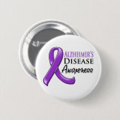 Alzheimer's Disease Awareness Bbon Button (Vorne & Hinten)