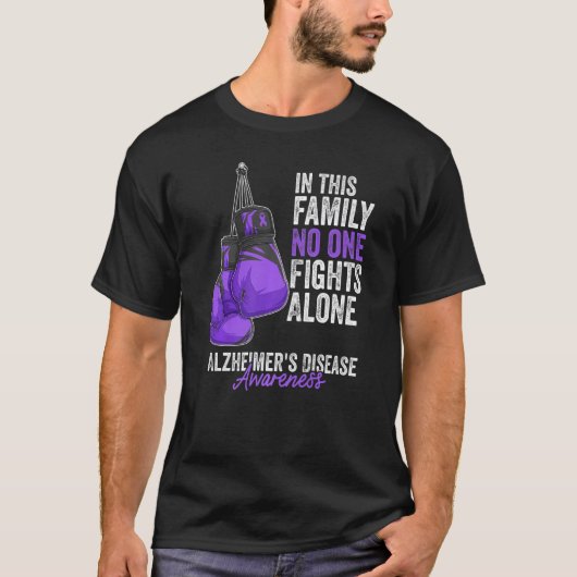Alzheimer's Disease Awareness Month Gloves Purple  T-Shirt (Vorderseite)