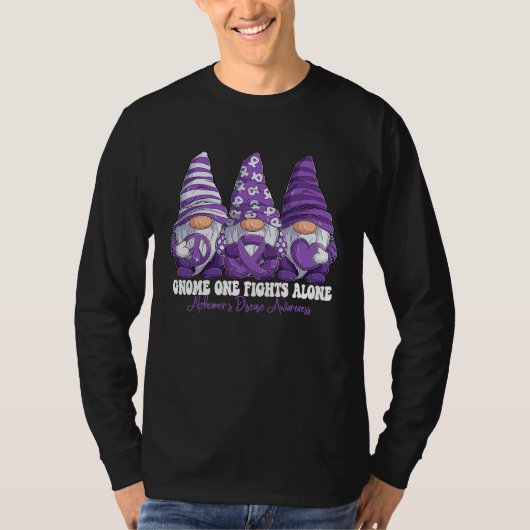 Alzheimer's Disease Awareness Month Purple Ribbon T-Shirt (Vorderseite)
