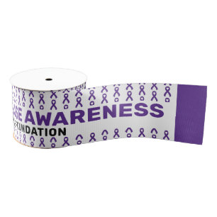 Alzheimer's Disease Awareness Pattern Ribbon Ripsband
