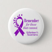 Alzheimer's Disease Awareness Purple Ribbon Button (Vorderseite)