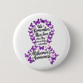 Alzheimer's Disease Awareness Purple Ribbon Button (Vorderseite)