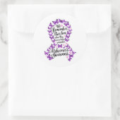 Alzheimer's Disease Awareness Purple Ribbon Runder Aufkleber (Tasche)