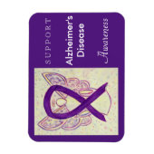 Alzheimer's Disease Awareness Ribbon Angel Magnet (Vertikal)