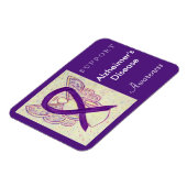 Alzheimer's Disease Awareness Ribbon Angel Magnet (Linke Seite)