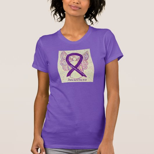 Alzheimer's Disease Awareness Ribbon Angel Shirt (Vorderseite)