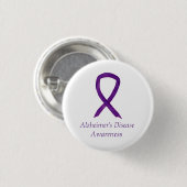 Alzheimer's Disease Lila Ribbon Custom Art Buttone Button (Vorne & Hinten)