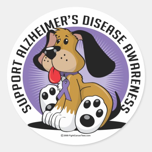 Alzheimers Dog Runder Aufkleber (Vorderseite)