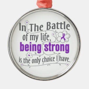 Alzheimers Krankheit im Kampf Silbernes Ornament