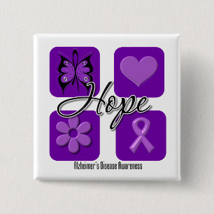 Alzheimers Krankheits-Hoffnungs-Liebe inspirieren Button