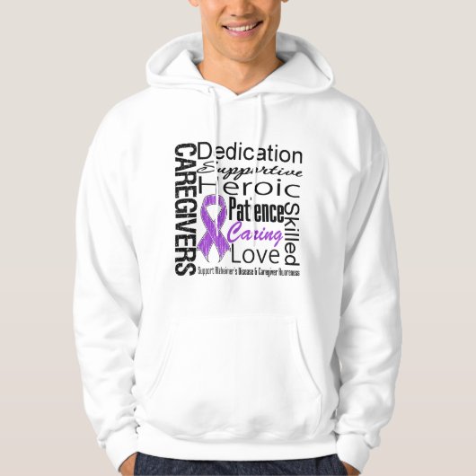 Alzheimers Krankheits-Pflegekraft-Collage Hoodie (Vorderseite)
