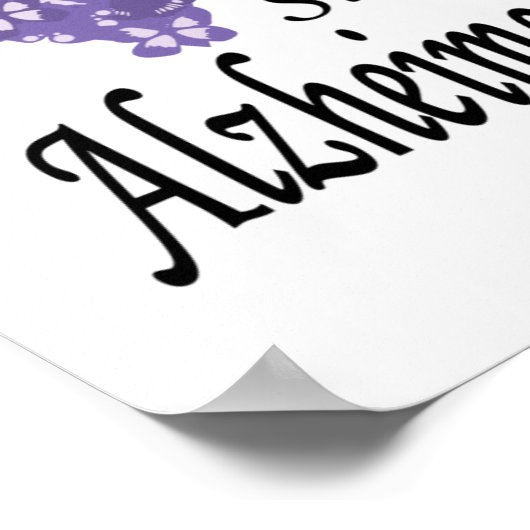 Alzheimers Ribbon aus Schmetterlingen Poster (Ecke)