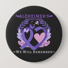 Alzheimer's Ribbon bekämpfen Demenz Bewusstsein Button