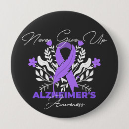 Alzheimer's Ribbon bekämpfen Demenz Bewusstsein Button