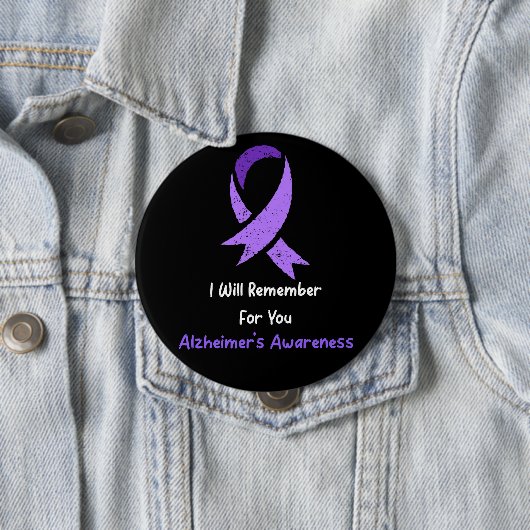 Alzheimer's Ribbon bekämpfen Demenz Bewusstsein Button (Beispiel)