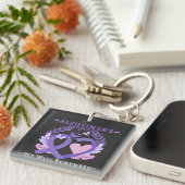 Alzheimer's Ribbon bekämpfen Demenz Bewusstsein Schlüsselanhänger (Vorderseite rechts)