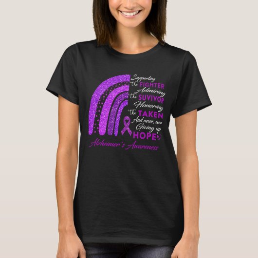 Alzheimer's Warrior Supporting Fighter Alzheimer T-Shirt (Vorderseite)