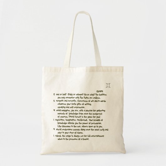 am 21. Mai - 20. Juni Tasche der Tasche 1-Gemini (Vorne)