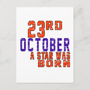 Am 23. Oktober war ein Stern geboren Postkarte
