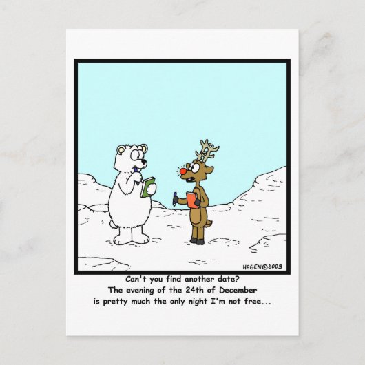 Am 24. Dezember beschäftigt Postkarte (Vorderseite)