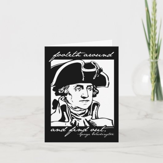 Am 4. Juli 2010 wurde George Washington Foole Karte (Vorderseite)