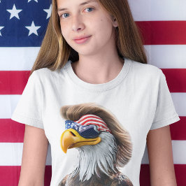 Am 4. Juli: American Bald Eagle and Mullet T-Shirt