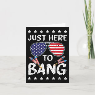Am 4. Juli bin ich gerade hier, um Usa Bang Flag S Karte