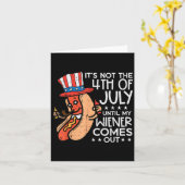 Am 4. Juli bis meine Dackel herauskommt Funny Hotd Karte (Gelbe Blume)