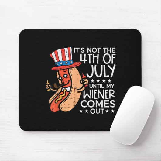 Am 4. Juli bis meine Dackel herauskommt Funny Hotd Mousepad (Mit Mouse)
