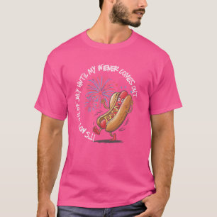 Am 4. Juli bis meine Dackel herauskommt Funny Hotd T-Shirt