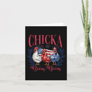 Am 4. Juli Boom im Chicken Boom Indepen Karte
