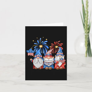 Am 4. Juli feiern amerikanische Gnome Unabhängigke Karte