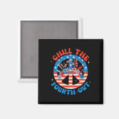 Am 4. Juli feiern Patriotic Indepen Magnet (Vorderseite/Rückseite)