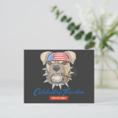 Am 4. Juli feiert American Bulldog die Freiheit Postkarte (Stehend Vorderseite)