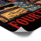 Am 4. Juli feiert Patriotic W. Poster (Ecke)