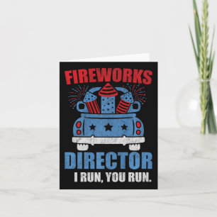 Am 4. Juli Feuerwerk Direktor Ich leite Sie laufen Karte
